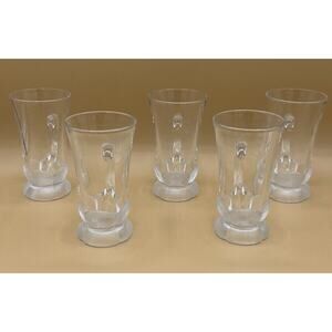 Aderia glass frosted footed mug Irish coffee great for any occasion. Lot Of 5